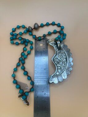 Handmade Mexican Moon Face Statement Necklace